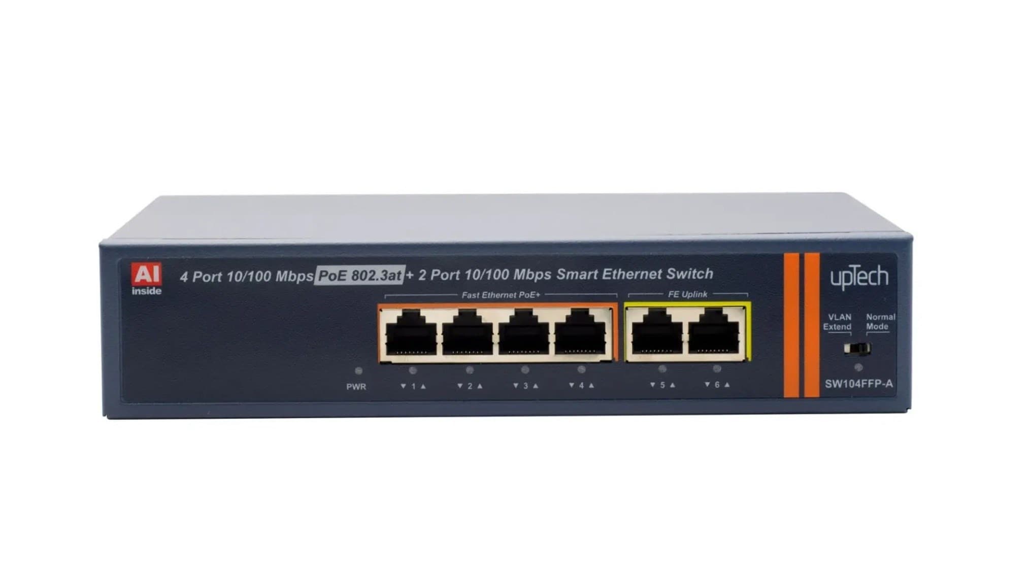 Uptech 4 kanal PoE switch